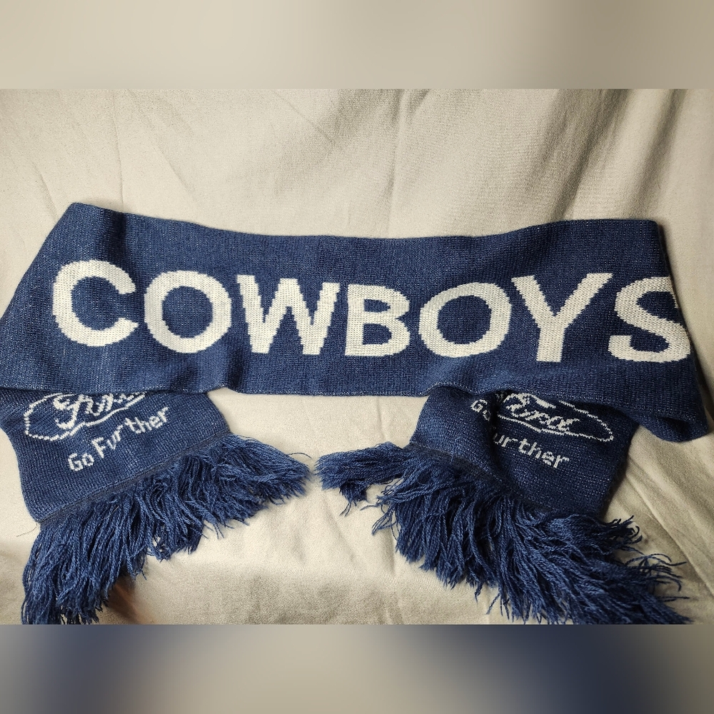 NFL Dallas Cowboys Navy Blue Fringe Scarf